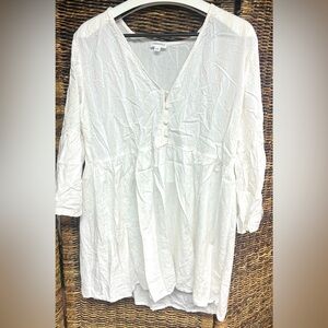 Summersalt‎ White Women's Mini Cover Up Top- Size: Medium, White/Matte Gold